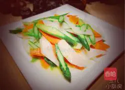 Illustration of how to cook asparagus, carrots and yam 9