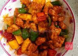 Illustration of how to make sweet and sour pineapple sweet and sour pork 10