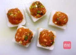Illustration of how to make steamed meatballs with white radish 7