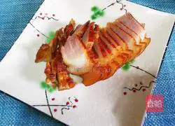 Illustration of how to make steamed bacon with dried beans 4