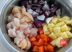 Illustration of how to make curry rice 2