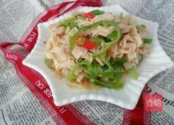 Illustration of how to make fried chili with dried bean skin 7