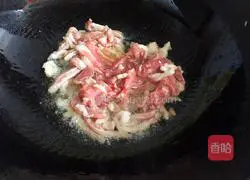 Illustration of how to make fried pork with pig ears, beans and shreds 6