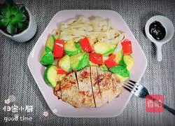 Illustration of teriyaki chicken breast stuffed with vegetables and skin 17