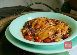 Illustration of how to make saliva chicken 1