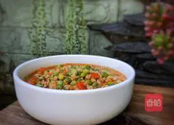 Illustration of how to make peas with rotten meat in tomato sauce 13