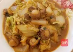 Illustration of how to make cabbage and scallops 6