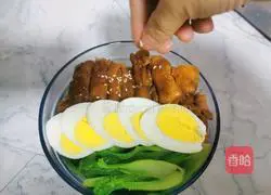 Illustration of how to make teriyaki chicken leg rice 11