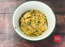 Illustration of how to make pickled cabbage, vermicelli and frozen tofu 10