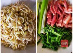 Illustration of how to stir-fry pig head meat with soybean sprouts 2