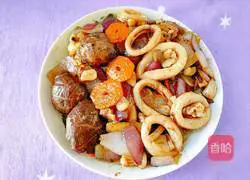 Illustration of how to make fried squid with onions and mushrooms 13