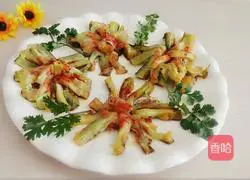 Illustration of how to make chrysanthemum and eggplant 8