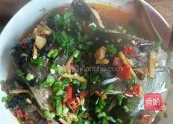 Illustration of how to make shaved salt fish 5