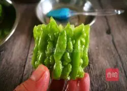 # Steamed Vegetables# Golden Corn Bitter Melon Stuffed Recipe Illustration 4