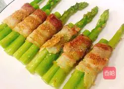 American bacon Illustration of how to make fried asparagus 8