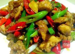 Illustration of how to make hot pepper chicken 6