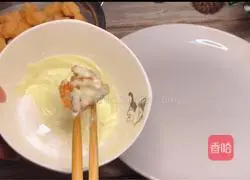 Illustration of how to make shrimp balls with mustard sauce 11