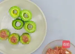 Weight loss meal~Bitter melon stuffed with meat Illustration of how to do it 7