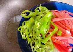 Fry six peppers Illustration of making sausage 5