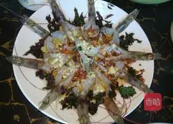 Illustration of how to make perilla and salted egg yolk shrimp 3