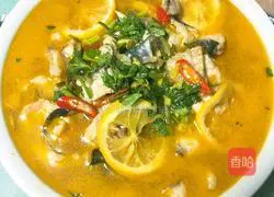Illustration of how to make lemon fish in golden soup 8
