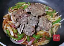 Illustration of how to make black pepper denim rib bento 7