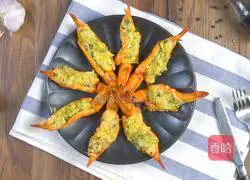 Microwave cheese open-back shrimp recipe 6