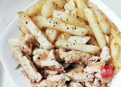 Illustration of how to make chicken chop and potatoes 4