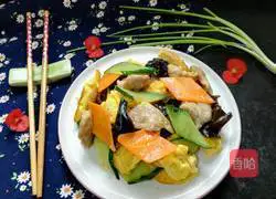 Illustration of how to make Mushu Pork 8