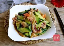 Illustration of how to make pork head and stir-fried cucumbers 8