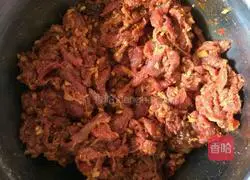 Illustration of steamed beef with rice flour 2