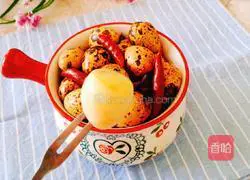 Illustration of how to make braised five-spice quail eggs 11