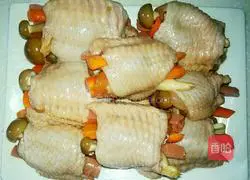 Illustration of how to make boneless chicken wings wrapped with vegetables 4