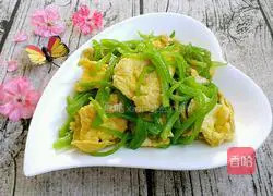 Fried green peppers Illustration of how to make eggs 7