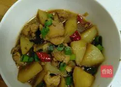 Illustration of how to make chicken legs stewed with potatoes 11