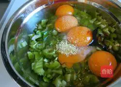 Illustration of how to make scrambled eggs with pepper 2