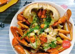 Illustration of how to make blue crabs with scallion oil 3