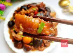 Illustration of Braised Mushroom and Chicken Nuggets 2