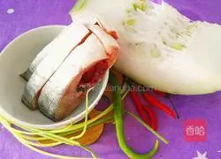 Illustration of how to make steamed winter melon fish 1