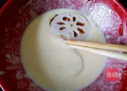Illustration of how to make fried lotus root box 11