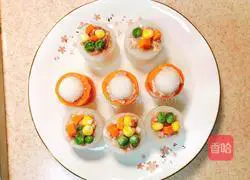 Illustration of how to make two-color radish cup 9