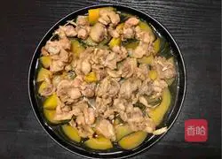 Illustration of how to make steamed chicken with baby melon 5