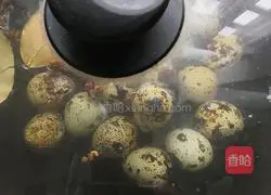Illustration of how to make spiced quail eggs 8