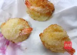 Illustration of how to make fried shrimp balls 11