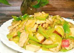 Illustration of how to make zucchini, smoked tofu and dried meat slices 7