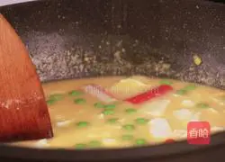 Illustration of how to make crab roe tofu 13