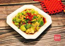 Illustration of steamed broad beans 1