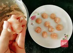 Illustration of how to make pearl fish balls 7