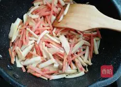 Illustration of how to make double shreds that consume oil 8