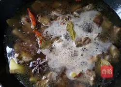 Illustration of braised duck with small potatoes 6